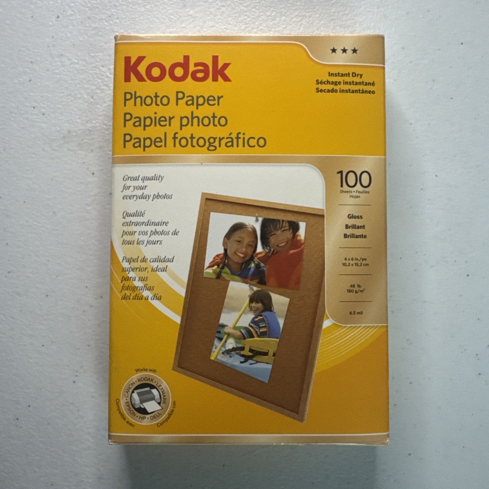 Lot Of3 Kodak Photo Paper 100 Sheets 8.5 x 11 Gloss & 2 Soft Gloss 4x6 20 Sheets